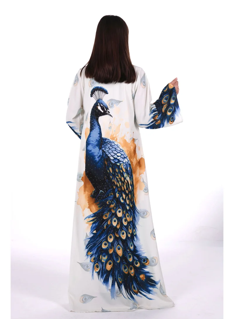 AL BENT AL SHARQIEH blue women jalabiya , arabian traditional dress for Women | Best Price UAE